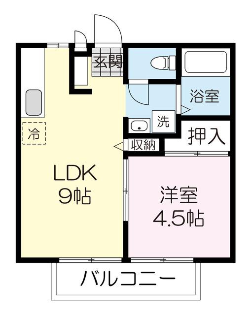 シャトーノール(1LDK/1階)の間取り写真