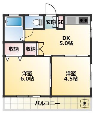乾木工芸ビル カンボク(2DK/3階)の間取り写真