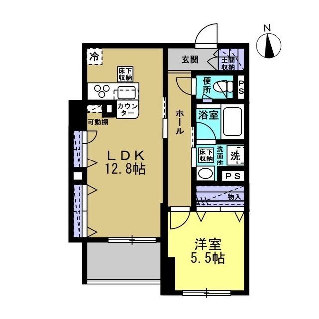SHANTI(1LDK/1階)の間取り写真
