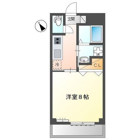 プルミエール港南(1K/1階)の間取り写真
