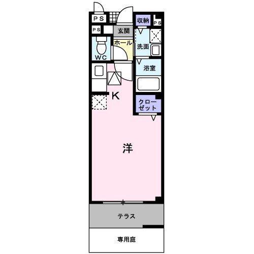 ラフィネ(ワンルーム/1階)の間取り写真