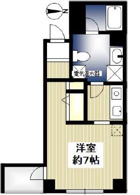 エンプレス上本町(1K/3階)の間取り写真