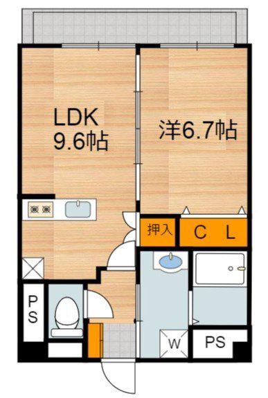 Mステーション光の森I(1LDK/2階)の間取り写真