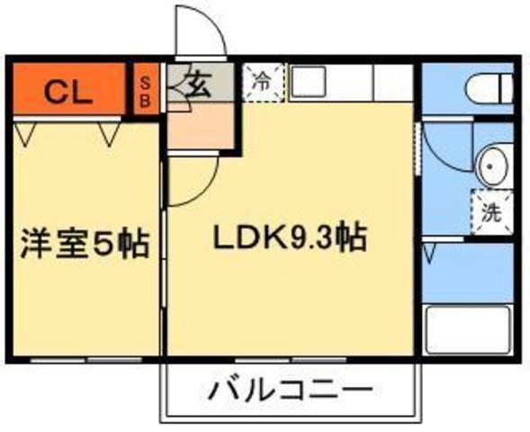 サニーコート8(1LDK/2階)の間取り写真