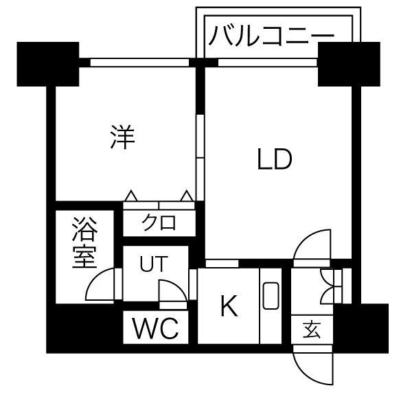 フランセジュール豊平3条(1LDK/7階)の間取り写真