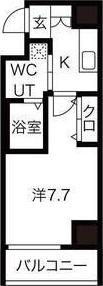 パークヒルズ東三国VISION(1K/2階)の間取り写真