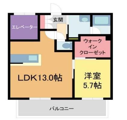 NCODA(1LDK/3階)の間取り写真