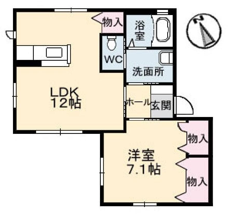 クレールメゾン(1LDK/1階)の間取り写真