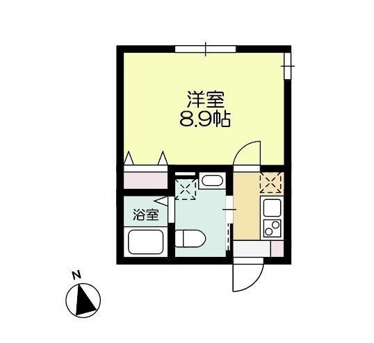 グランツ青葉(1K/1階)の間取り写真