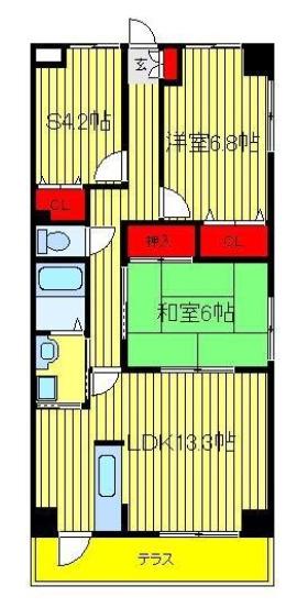 アクシス カシワ(3LDK/2階)の間取り写真