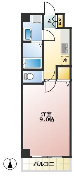 エトワス南葛西3(1K/2階)の間取り写真