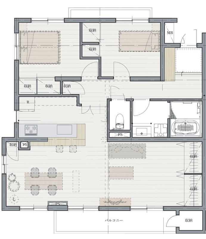 CLOVER RESIDENCE(2LDK/2階)の間取り写真