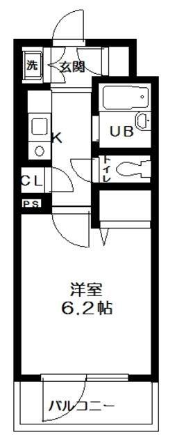 ベルファース練馬(1K/2階)の間取り写真