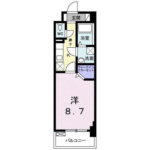 アコール アネックス(1K/6階)の間取り写真