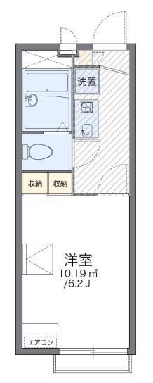 レオパレスプラムバレー(1K/2階)の間取り写真