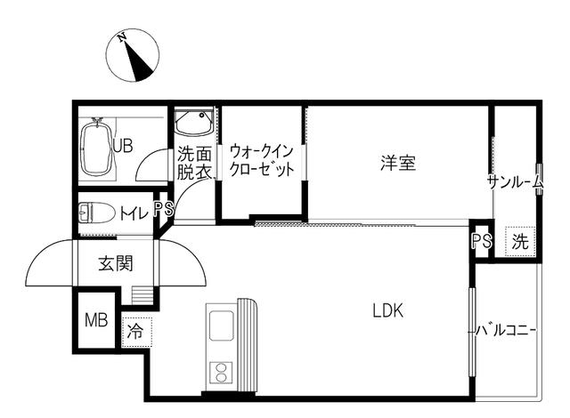 AMANCIEL金沢駅前(1LDK/6階)の間取り写真