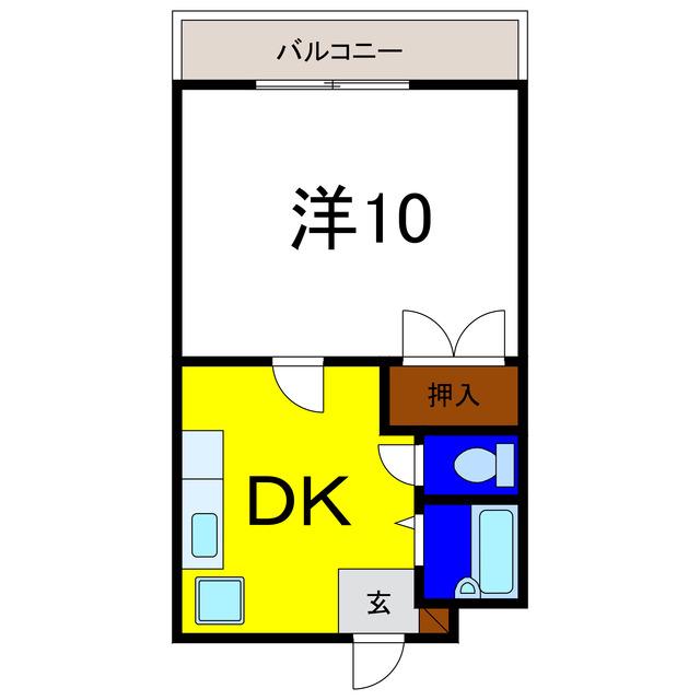 メゾン池田(1DK/2階)の間取り写真