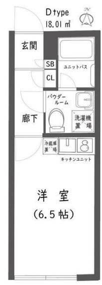 エムブイインプ初台(1K/4階)の間取り写真