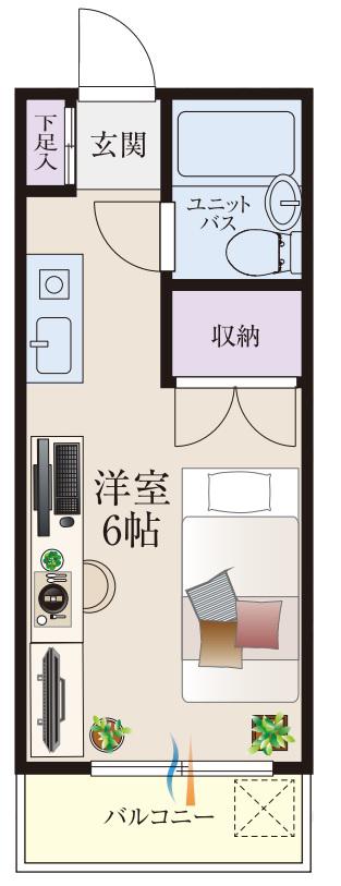 BCASA多摩永山IIRE-BORN(ワンルーム/1階)の間取り写真