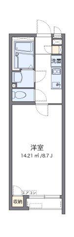 クレイノGRACY浜寺(1K/2階)の間取り写真
