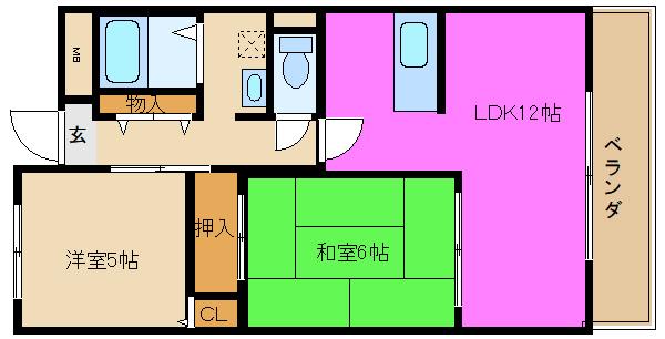 サンブリーズ(2LDK/2階)の間取り写真