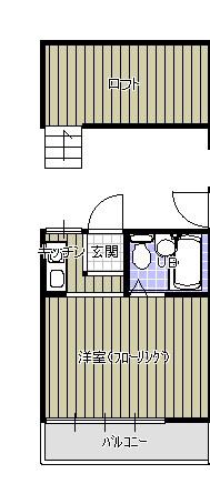 マルグリット(ワンルーム/1階)の間取り写真