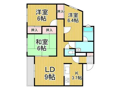 アラモードSK(3LDK/1階)の間取り写真