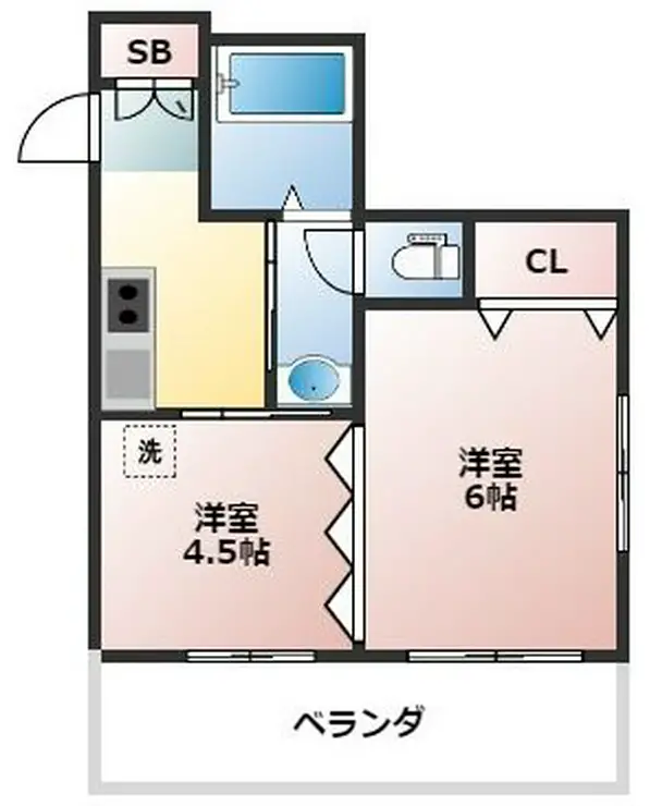 メゾン熊野町 5階階 間取り