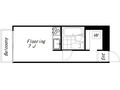スターハイツ下高井戸(ワンルーム/3階)の間取り写真