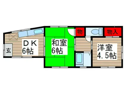 桜台ハイツ(2DK/2階)の間取り写真