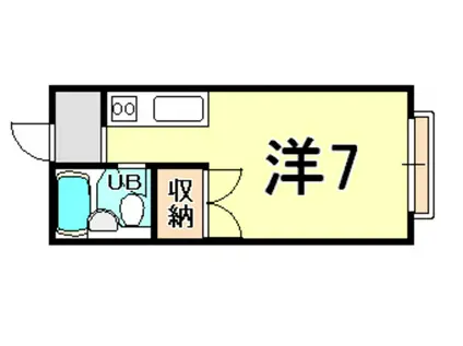エステートピア武庫川(ワンルーム/1階)の間取り写真