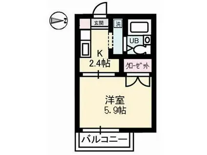 フルハウスキムラ(1K/1階)の間取り写真