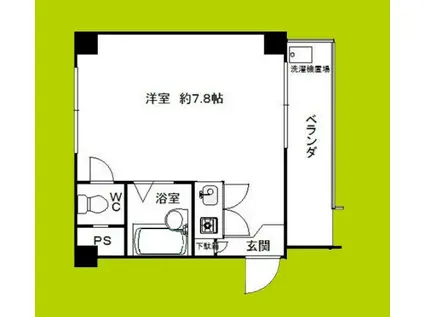 ユニーブル新大阪(ワンルーム/9階)の間取り写真