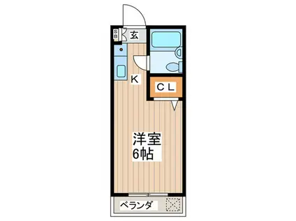 第11安藤マンション(1K/1階)の間取り写真