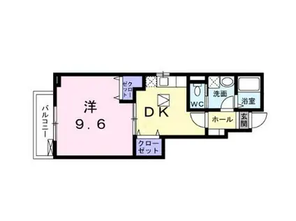 マーベラス アネックス(1DK/1階)の間取り写真
