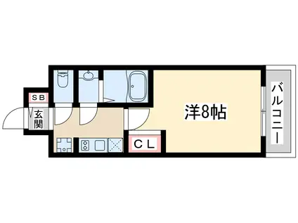 フェニックス新大阪(1K/6階)の間取り写真
