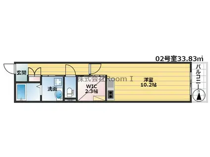 城東区古市3丁目へーベルメゾン・旭化成ヘーベルメゾンHEBEL(ワンルーム/4階)の間取り写真