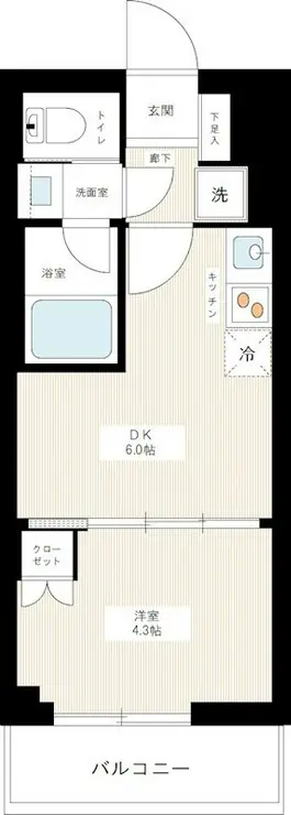 ハーモニーレジデンスクロスゲート 1階階 間取り