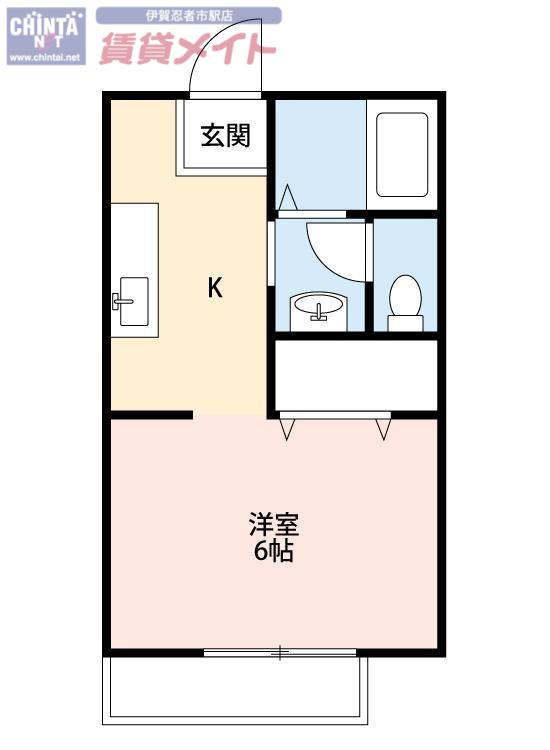 アーバン松井C(1K/1階)の間取り写真