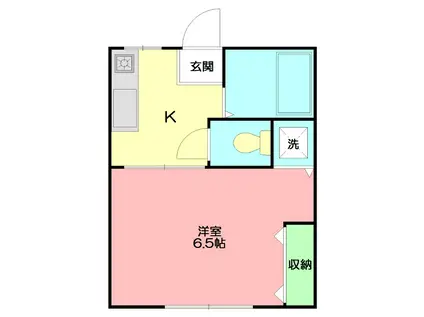 コーポ水引(1K/2階)の間取り写真