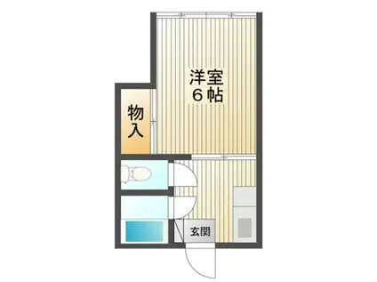 コーポミユキ荘(1K/2階)の間取り写真