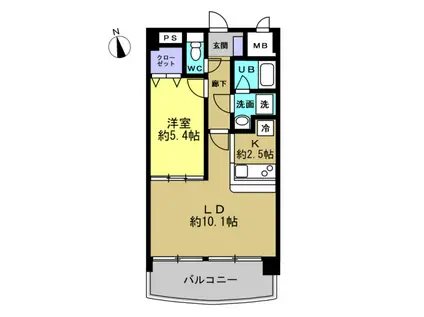 リンデンバウムJ3(1LDK/1階)の間取り写真