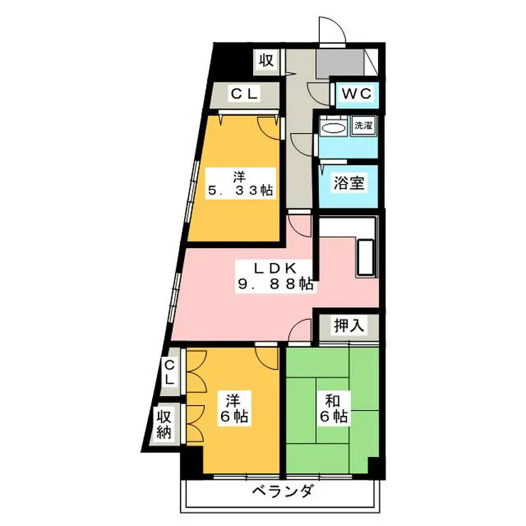 ルクソル浦和 2階階 間取り