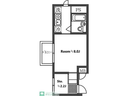 APT・4316(1SK/2階)の間取り写真