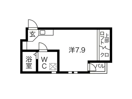 フォルテ桜山(1SK/4階)の間取り写真