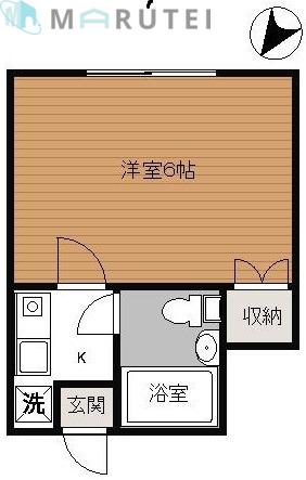 アザミハイツ(1K/1階)の間取り写真