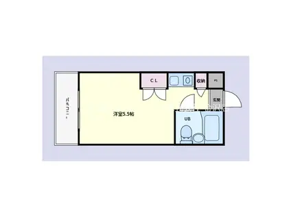 TOP能見台第3(ワンルーム/1階)の間取り写真