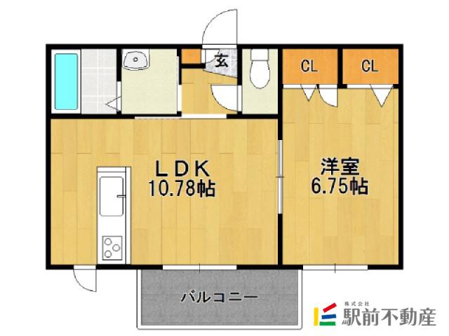 ディアス今泉(1LDK/1階)の間取り写真