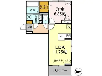 DEPARTURE(1LDK/2階)の間取り写真
