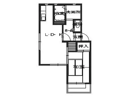 フレグランス築港(1LDK/2階)の間取り写真